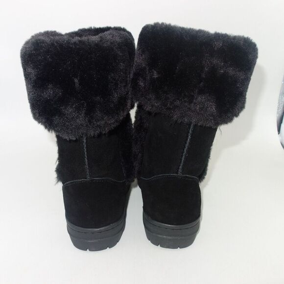NEW Style & Co. Witty Black Suede Winter Snow Boots Shoes Women's Size 5 - Picture 5 of 8